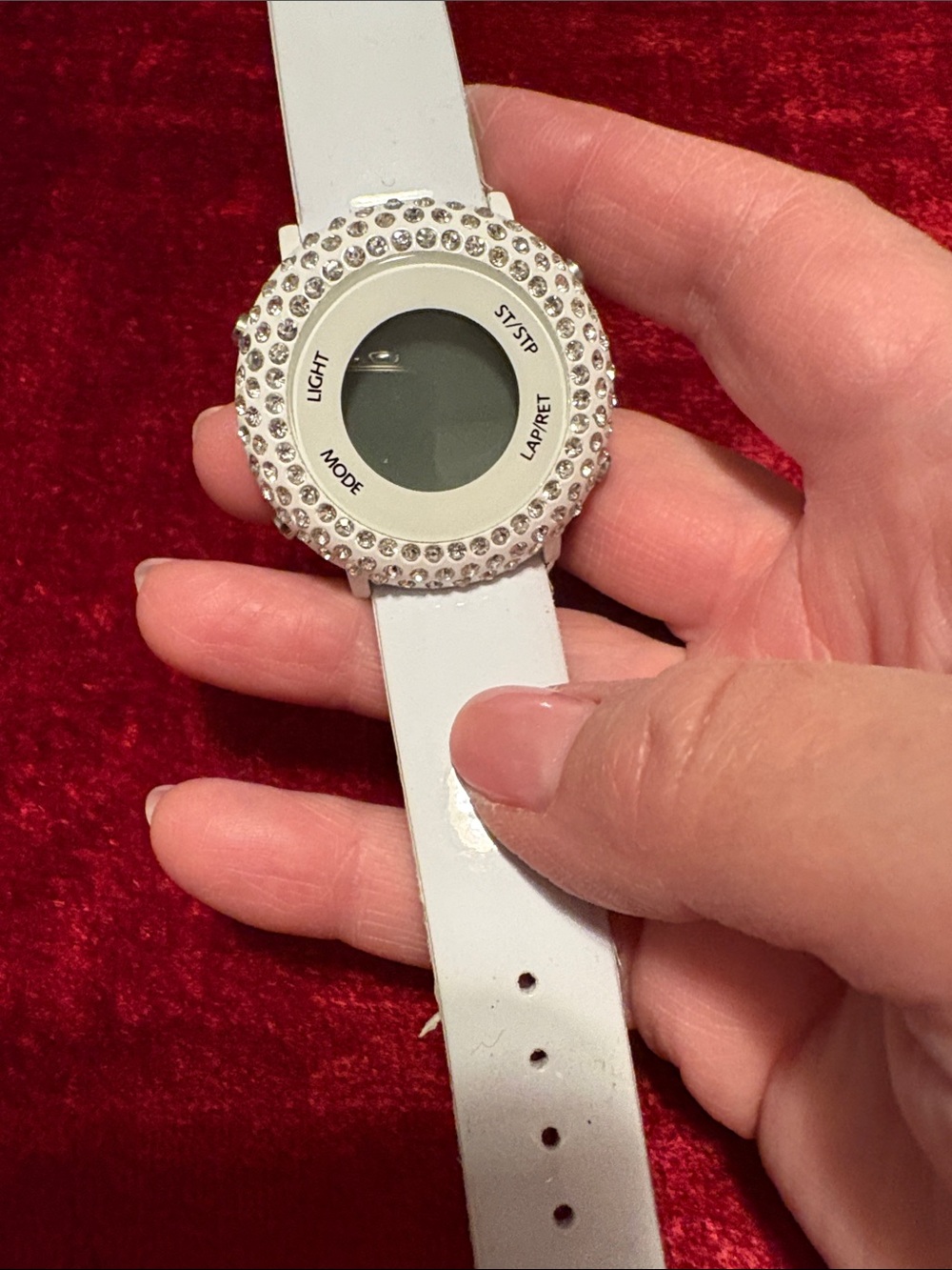 White Bezel Digital Fashion Watch - Style and Co great condition need battery